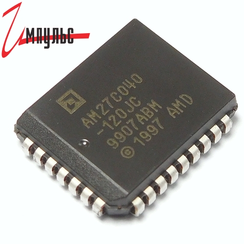 Детальные фото Микросхема 27C040-120 smd  PLCC32 в интернет магазине Импульс-Электронные компоненты