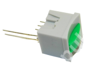 Кнопка PB07-AG-1GO зелёная с фиксацией 6pin + подсветка