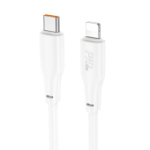 Шнур штекер iPhone-штекер Type-C HOCO X93 1.0м,3.0А,PD20W,силикон,круг
