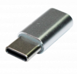 Переходник гнездо micro USB - шт TypeC DAYTON пластик никель