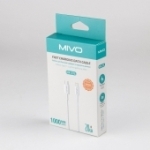 Шнур штекер iPhone - штекер Type-C MIVO MX-27 1.0м 20W