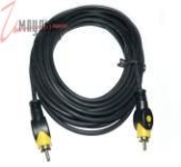 Шнур A/V 1-1 RCA пластик-золото, d=4mm, 3.0м DAYTON